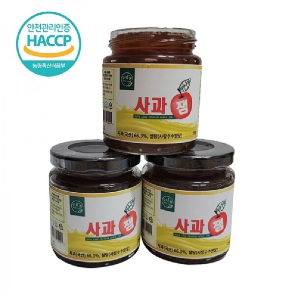 두타롱,두타롱사과잼 250g*1병 / 250g*2병 [생사과, 사탕수수원당 사용, 삼척시농산물가공센터 생산]